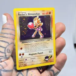 Pokemon TCG Rockets Hitmonchan Holo Rare Card 11/132 Gym Heroes - Image 3