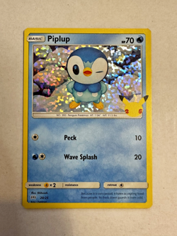 Pokemon TCG Piplup Holo Card 20/25 McDonald's 25th Anniversary NM or better QTY - Image 1