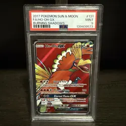 Pokemon TCG Ho-Oh GX Full Art Holo Rare Card 131/147 Burning Shadows 2017 PSA 9 - Image 1