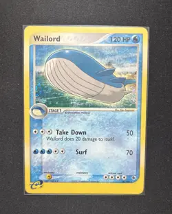Wailord 14/109 Ruby and Sapphire Holo Card TCG Nintendo Pokemon MP - Image 1