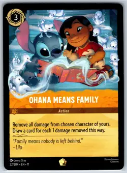 Ohana Means Family Winterspell 32/204 NM Lorcana Card - Image 1