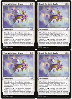 MTG Touch the Spirit Realm x4 Kamigawa: Neon Dynasty Uncommon NM Playset - Image 1