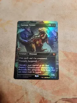 Carnage Tyrant Borderless Foil Special Guests MTG NM - Image 1