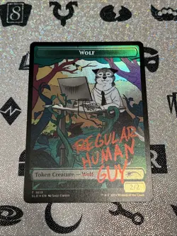 MTG - Wolf Token - Not A Wolf Secret Lair Drop FOIL NM - Image 1