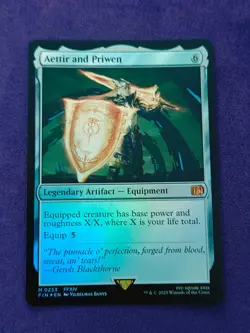 MTG Magic the Gathering Aettir and Priwen (253/772) Final Fantasy NM FOIL - Image 1
