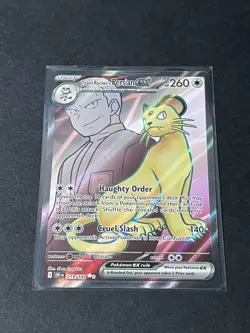 Pokemon TCG Team Rockets Persian EX Full Art 219/182 Destined Rivals Ultra Rare - Image 3