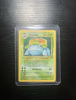 Pokemon TCG Venusaur Base Set Holo Unlimited Rare Card 15/102 LP Condition - Image 1