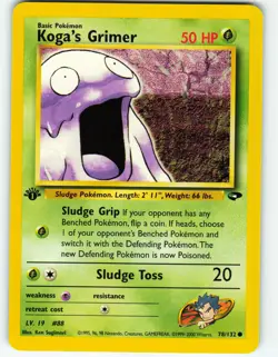 Koga's Grimer - 1st Edition - 78/132 Gym Challenge - Pokemon TCG - 2000 - Image 1