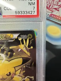 Pokemon Pikachu EX XY Black Star Promo Full Art Holo Basic 130HP XY124 PSA 7 - Image 5