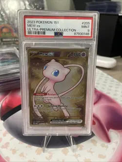 PSA 9 MEW EX 205/165 METAL 151 ULTRA PREMIUM COLLECTION POKEMON - Image 1