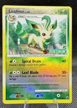 Pokemon Leafeon Platinum 24/100 Burger King Reverse Holo MP - Image 1