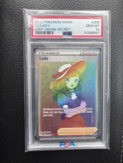PSA 10 Gem Mint 2022 Pokemon SWSH FA/Lady Lost Origin-Secret #208 - Image 1