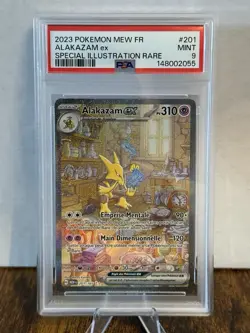 Pokemon 151 Alakazam EX SIR # 201 PSA 9 ERROR LABEL - Marked By PSA As French - Image 1