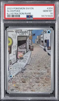 2023 POKEMON SVI EN-SCARLET & VIOLET ILLUSTRATION RARE #204 SLOWPOKE PSA 10 - Image 1