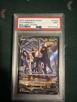2022 Pokemon TCG Umbreon v #TG22 Full Art PSA 9 Brilliant Stars - Image 1