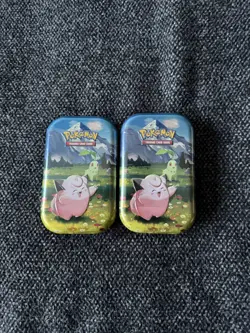 Pokemon TCG: Mega Evolution—Ascended Heroes Mini Tin: Clefairy & Chikorita x2 - Image 1
