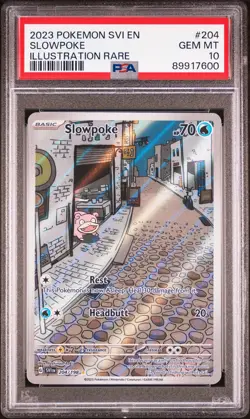 2023 POKEMON SVI EN-SCARLET & VIOLET ILLUSTRATION RARE #204 SLOWPOKE PSA 10 - Image 1