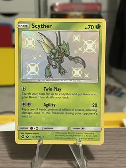 Pokemon Scyther SV1/SV94 Hidden Fates Shiny Vault Holo Rare NM - Image 1