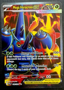 [ FULL ART ] Mega Heracross ex - 108/094 - ULTRA RARE- Pokemon Phantasmal Flames - Image 1