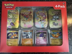 Sam’s Club Pokemon 151 4 Mini Tins & Promos Scarlet & Violet S&V MEW - No Packs - Image 1