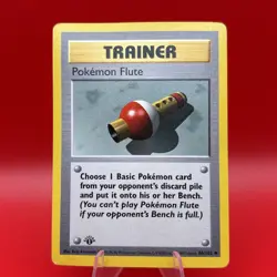 1999 Pokemon 1st Edition Shadowless Pokemon Flute #86/102 Vintage - Image 1