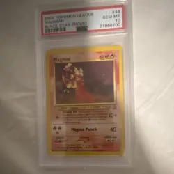 Pokemon Magmar League Black Star Promo #44 PSA 10 2002 Wizards of the Coast - Image 1