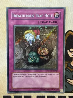 Treacherous Trap Hole CSOC-EN089 Secret Rare Unlimited Yugioh LP - Image 2