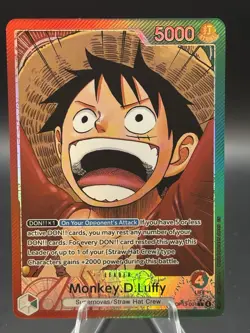 One Piece Carrying On His Will Monkey D Luffy OP13-001 Alternate Art Leader - Image 1