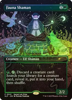 Fauna Shaman x1 Foil Secret Lair Prize MTG Secret Lair Drop Green Creature Card - Image 1