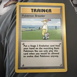 POKEMON POKEMON POKEMON BREEDER 76/102 RARE BASE SET LP CARD SEE PICS - Image 1