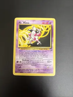 Mr. Mime Non Holo Rare Unlimited Base Set 2 27/130 LP Pokemon Card - Image 1
