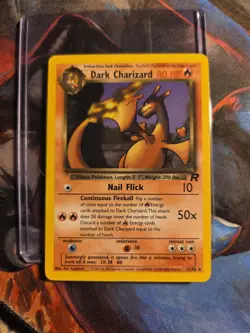 Dark Charizard 21/82 Team Rocket Unlimited Non Holo MP Pokemon Card WOW LOOK FAS - Image 1