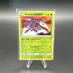 Pokemon Shining Genesect 9/73 Shining Legends Holo Shiny Rare 130 HP Basic Card - Image 1