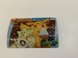 1998 Pokemon Pocket Monsters Japanese Foil Story Sticker Card Pikachu #126 - Image 1