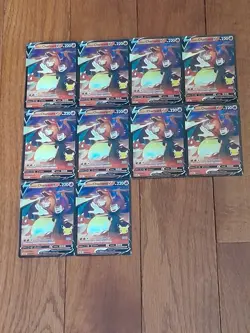 Lot Of 10 Pokemon Cards Lance’s Charizard V Celebrations SWSH133 Promo - Image 1