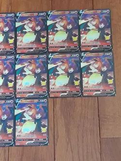 Lot Of 10 Pokemon Cards Lance’s Charizard V Celebrations SWSH133 Promo - Image 3