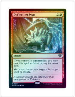 1x Deflecting Swat, Foil, Commander Masters, Magic MTG NM - Image 1