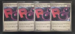 4x Playset Team Rocket's Energy 182/182 Destined Rivals Pokemon TCG NM - Image 1