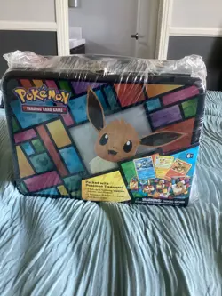 Pokemon Eevee Treasure Chest Lunchbox Tin - Sealed w Promos And Booster Packs - Image 1