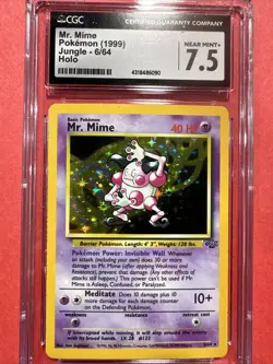 Mr. Mime CGC 7.5 Pokemon Japanese Jungle Holo card 1999 - Image 1