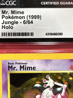 Mr. Mime CGC 7.5 Pokemon Japanese Jungle Holo card 1999 - Image 2
