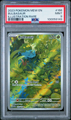 Bulbasaur #166 - Pokemon Scarlet & Violet 151 Illustration Rare - PSA 9 - Image 1