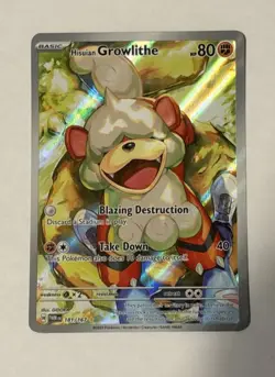 Pokemon TCG Hisuian Growlithe 181/167 Sv06: Twilight Masquerade Illustration NM - Image 1