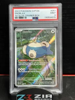 PSA 9 Snorlax 151 ETB Black Star Promo #051 English Pokemon Mint - Image 1