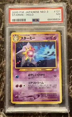 PSA 7 Starmie-Holo #121 2000 Pokemon Japanese Neo - Image 1