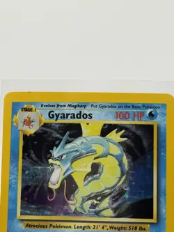 Gyarados 6/102 Base Set Unlimited Holo Pokemon WOTC LP - Image 3