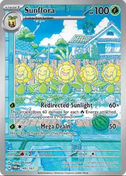 Sunflora 169/167 Twilight Masquerade Illustration Rare Full Art Pokemon NM - Image 1