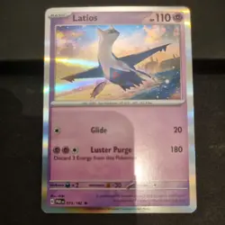 Pokemon TCG S&V Paradox Rift RARE HOLO Card - Latios 073/182 - Image 1