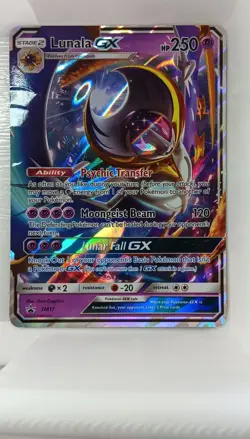 Lunala GX SM17 Promo Holo 2016 250 HP Psychic GX Pokemon TCG - Image 1