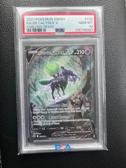 Pokemon TCG Shadow Rider Calyrex VMAX Sword & Shield Chilling Reign Psa10 - Image 1